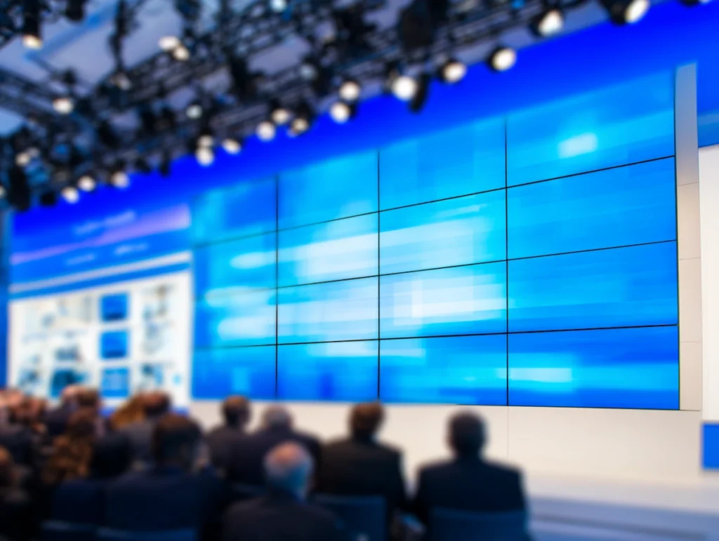Montaje de videowall temporal LCD para congresos