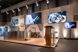 Stand tecnológico en el Galicia Fórum Gastronómico por APL HUB